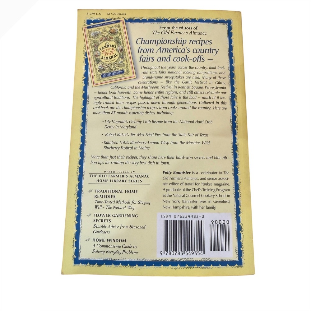 Blue Ribbon Recipes Old Farmers Almanac Home Library Country Fair Cookbook 1997 - Picture 2 of 4